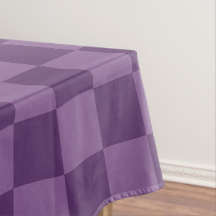 Explore the Beauty of Purple Chequerboard Pattern Tablecloth