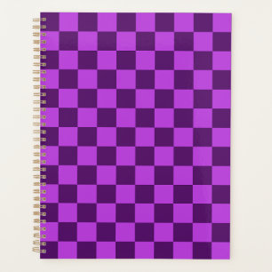 Explore the Boldness of Purple Chequerboard Planner