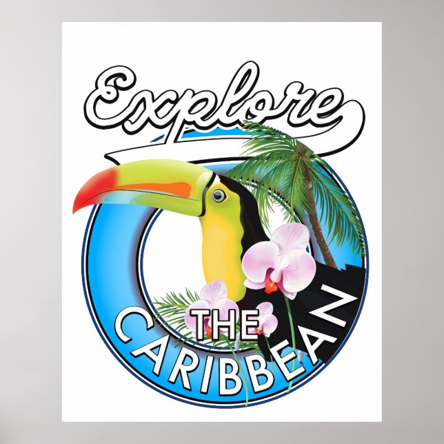 Explore the Caribbean travel patch. Poster (Front)