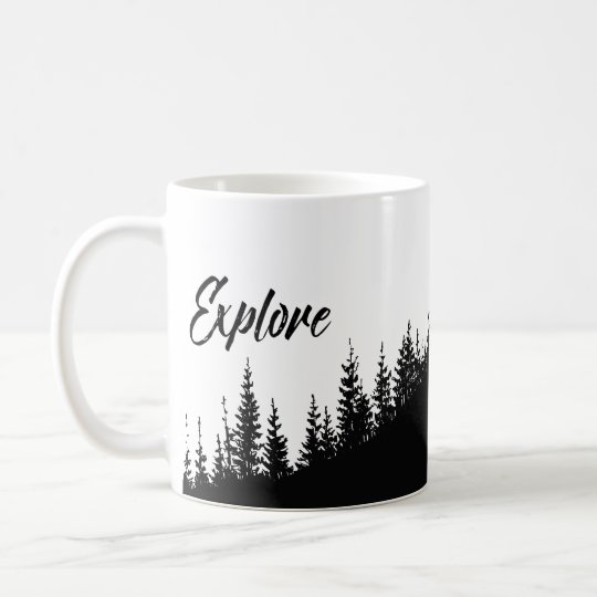 Explore the forest pretty coffee mug