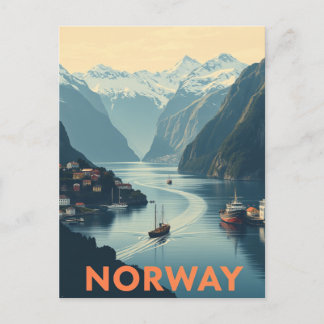 Explore the Scenic Beauty of Norway Travel Postcard
