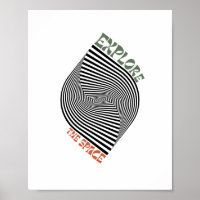Explore The Space Optical Illusion Fingerprint T-S