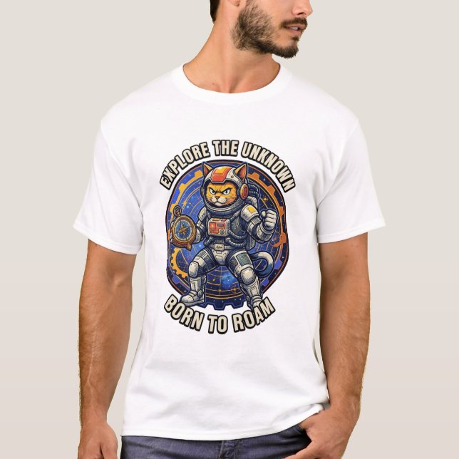 Explore The Unknown Born To Roam T-Shirt (Front)