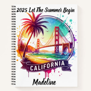 Explore the vibrant coast of California at sunset Notebook