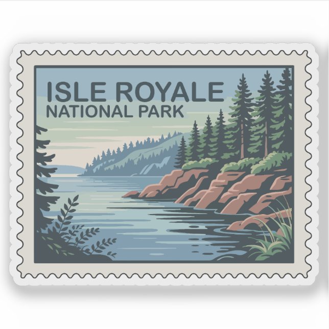 Explore the Wild Side of Isle Royale Stamp (Front)