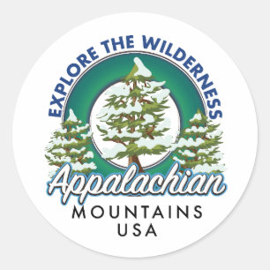 Explore the Wilderness Appalachian Mountains trave Classic Round Sticker