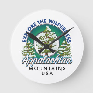 Explore the Wilderness Appalachian Mountains trave Round Clock