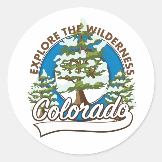 Explore the Wilderness, Colorado Classic Round Sticker (Front)