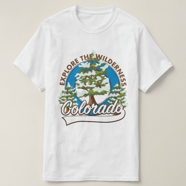 Explore the Wilderness, Colorado Throw Pillow T-Shirt (Design Front)
