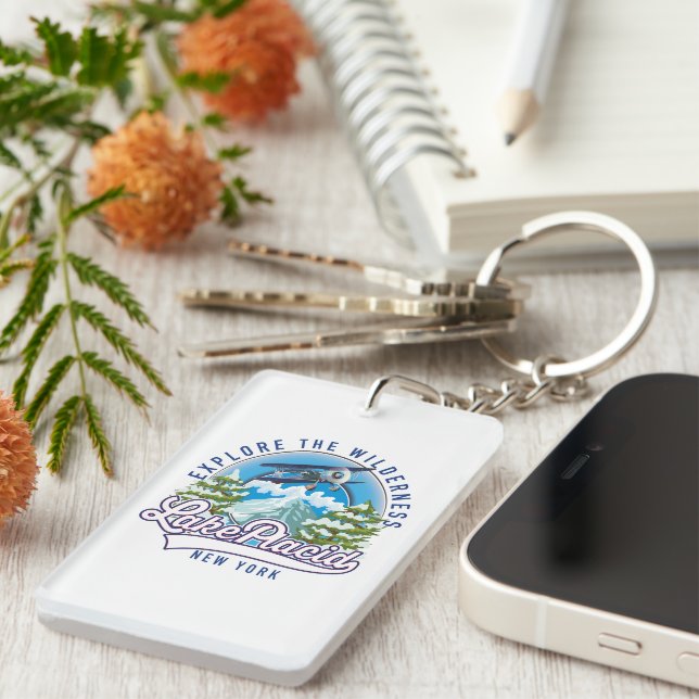 Explore the wilderness, lake placid key ring (Front Right)