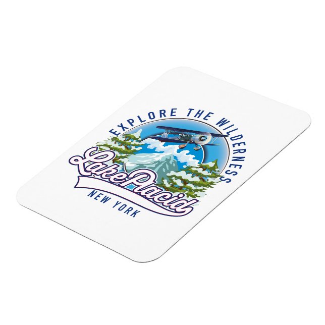 Explore the wilderness, lake placid magnet (Left Side)