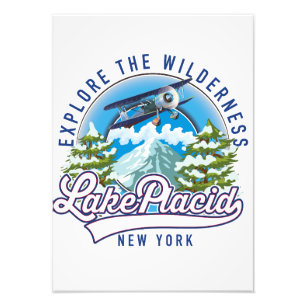 Explore the wilderness, lake placid photo print