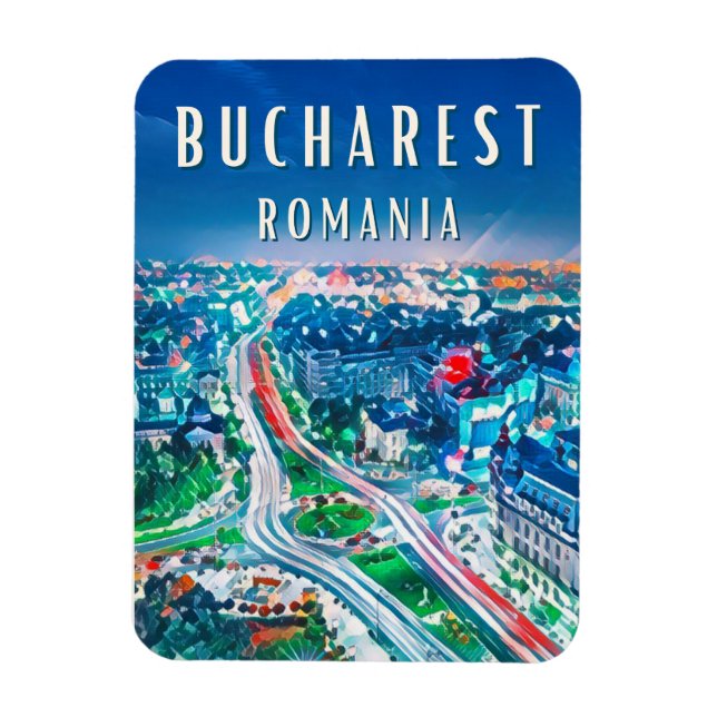 Explore the wonders of Bucharest Magnet (Vertical)