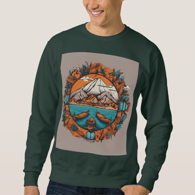 Explore the World: Full Sleeve Travel T-Shirt  Sweatshirt (Front)