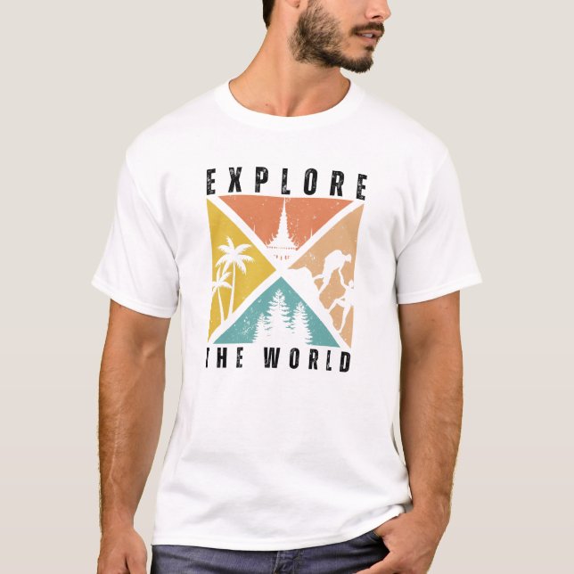 Explore the World T-Shirt – Travel Adventure Tee (Front)