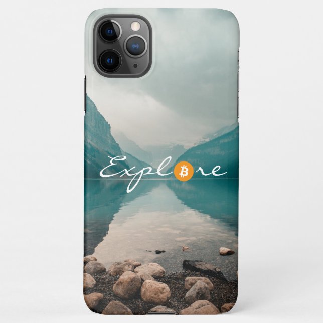 Explore the World with Bitcoin iPhone Case (Back)