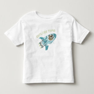 Explore Time" Astronaut Bear Space Rocket Kids T-S Toddler T-Shirt