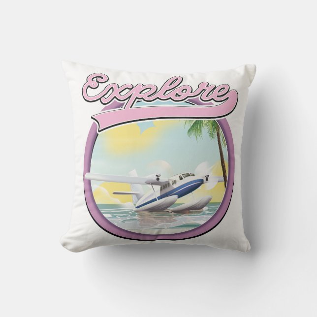 Explore travel logo cushion (Front)