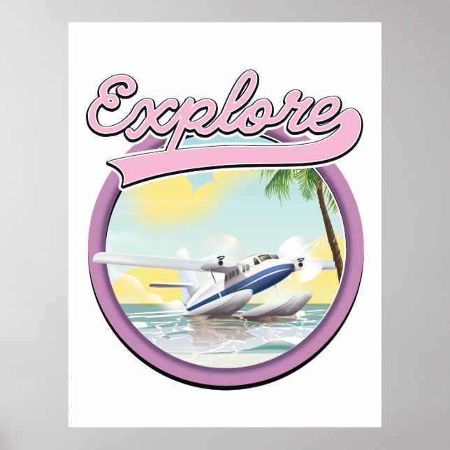 Explore travel logo poster (Front)