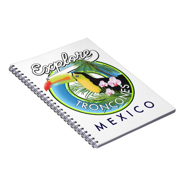 Explore Troncones Mexico retro logo Notebook (Right Side)
