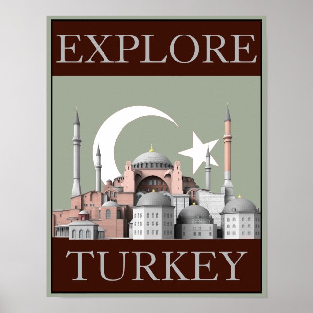 Explore Turkey Travel Decor (12.5"x16") (Front)