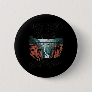 Explore West Virginia's New River Gorge National P 6 Cm Round Badge
