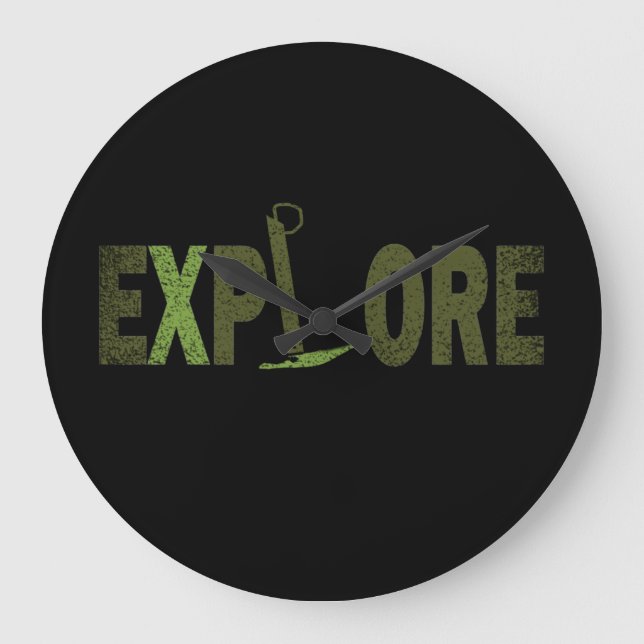 Explore wilderness explorer large clock (Front)