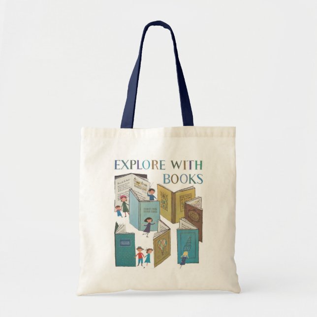 Explore with Books Tote Bag (Front)