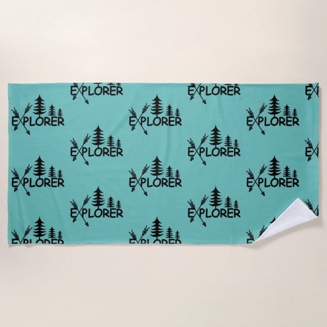 Explorer Design - Beach Towel (Front)