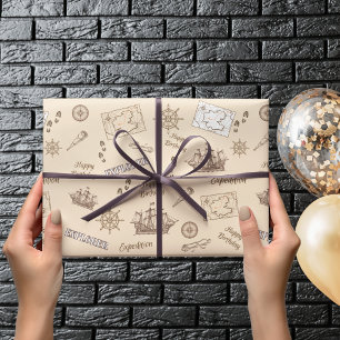 Explorer Expedition Birthday Wrapping Paper