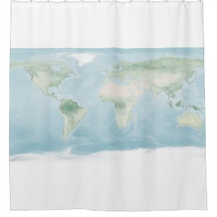 Explorer Map of the Earth's Surface Shower Curtain