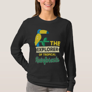 Explorer Of Rainforest Tropical Parrot Nature T-Shirt