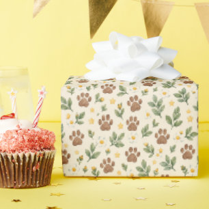 Explorer Paw Print Seamless Pattern Paper