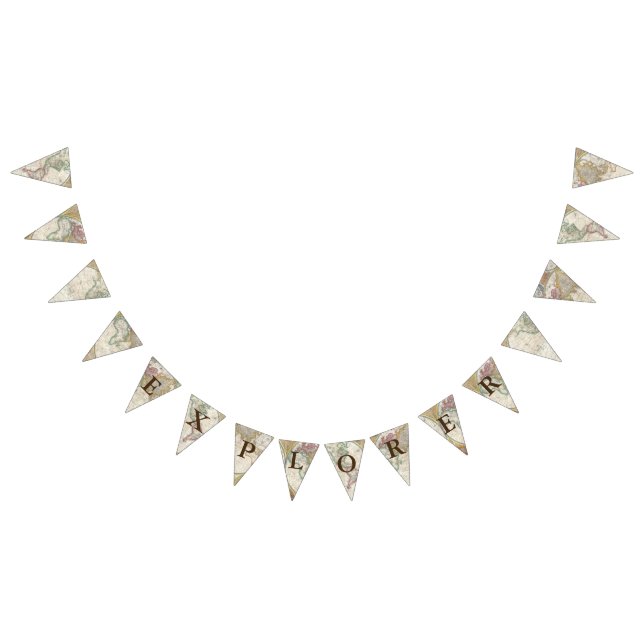 Explorer World Map Bunting (All)