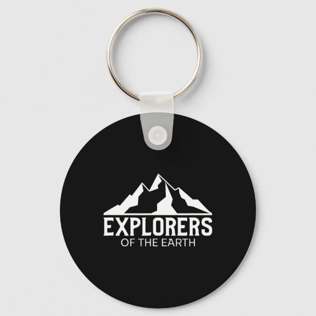 Explorers Of The Earth For Nature Lovers Illustrat Key Ring (Front)