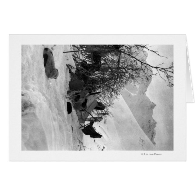 Explorer's Tent and Belongings at Camp Site (Front Horizontal)