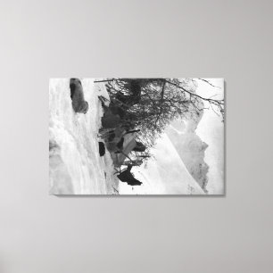 Explorer's Tent and Belongings at Camp Site Canvas Print