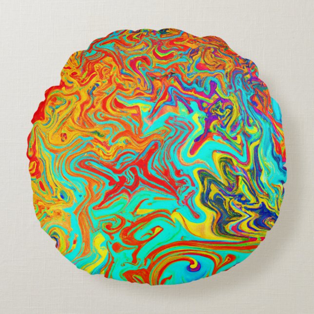 Exploring Abstract Design Concepts Round Cushion (Front)