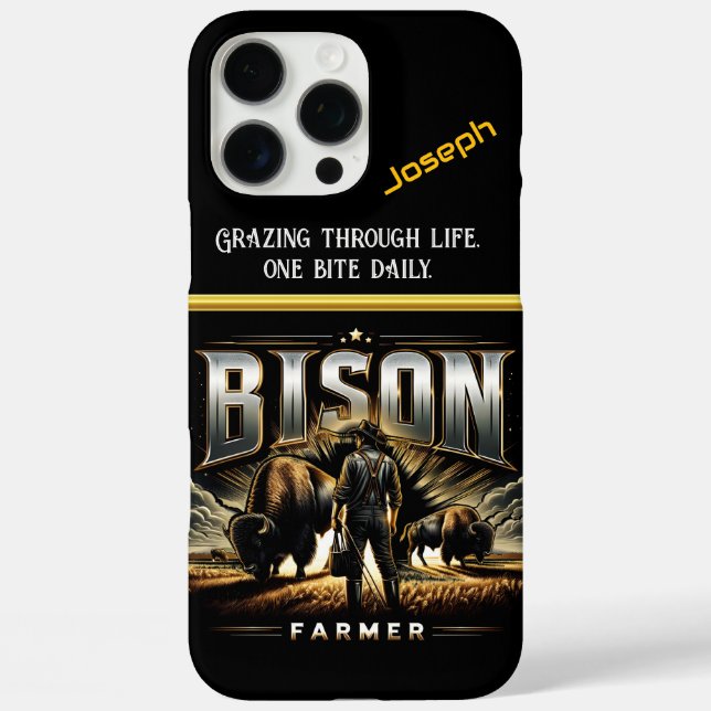 Exploring Bison Farm on Sunny Prairie Case-Mate iPhone Case (Back)