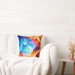 Exploring Colourful Nebula Art Cushion