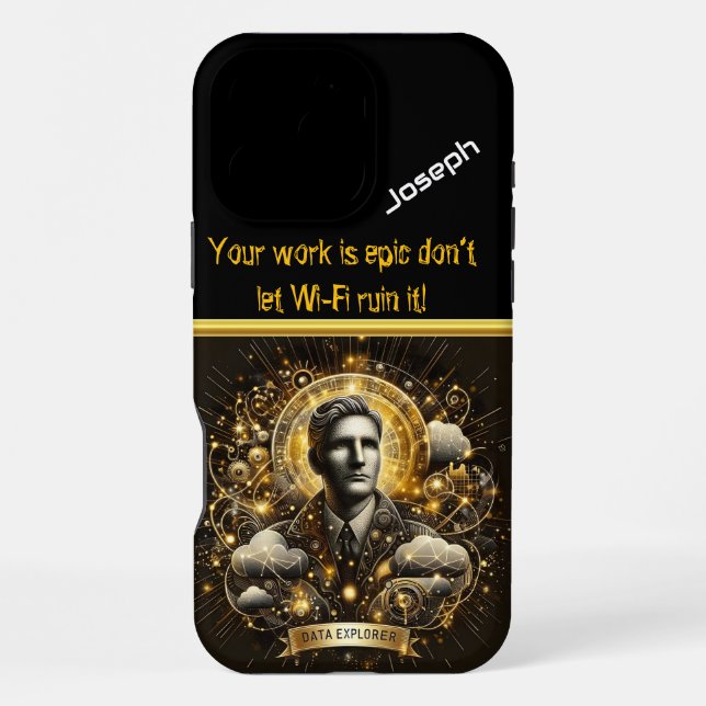 Exploring Data Landscapes With a Visionary Mind iPhone Case (Back)
