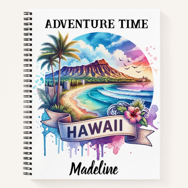 Exploring Hawaii's stunning beaches Notebook (Front)