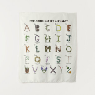 Exploring Nature Alphabet   Woodland Plants ABC Tapestry