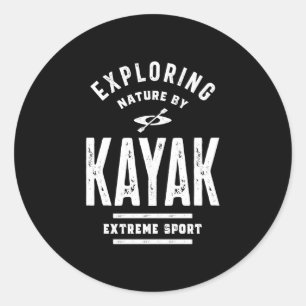 Exploring Nature by Kayak - Kayaking Gifts Classic Round Sticker
