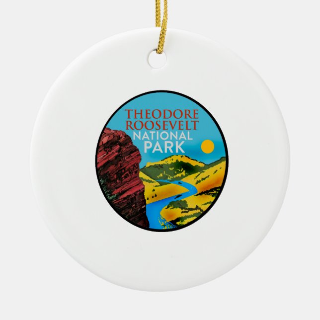 EXPLORING NEW WILDS CERAMIC TREE DECORATION (Front)