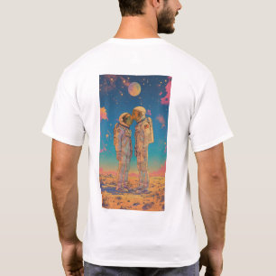 Exploring Space - Male and Female Astronauts on De T-Shirt