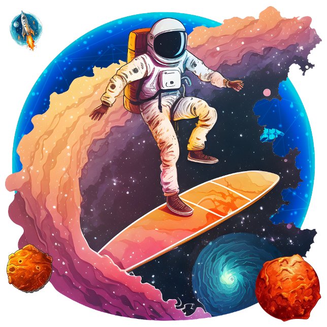 Exploring Space Square Wall Clock (Exploring Space, Enriching Life)