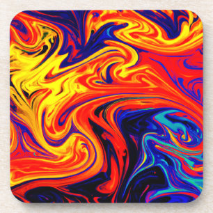 Exploring The Colourful Abstract Pattern Coaster
