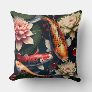 Exploring the Koi Kingdom: Chinese Fish Inspired Cushion