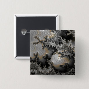 Exploring the Mandelbrot Realm 15 Cm Square Badge